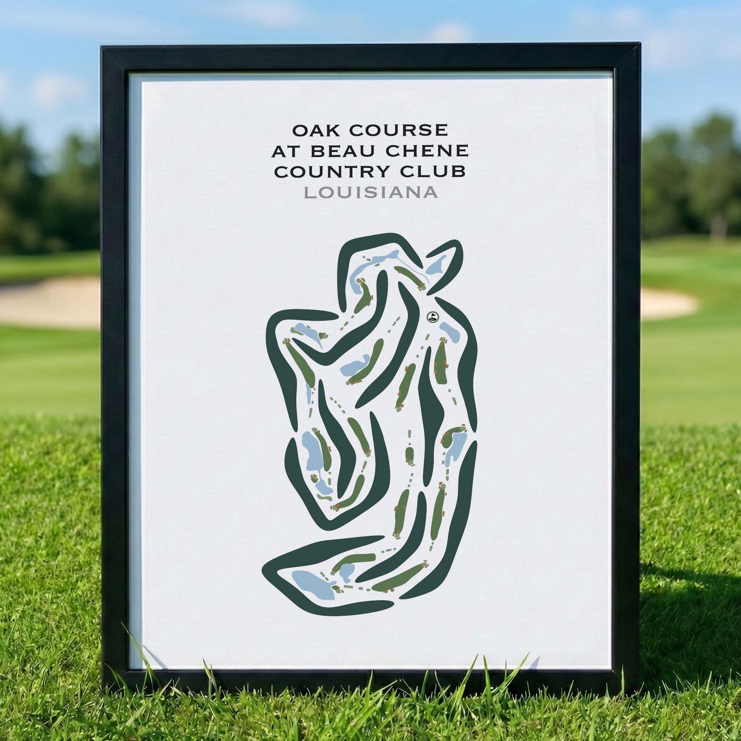 Oak Course at Beau Chene Country Club, Louisiana - Printed Golf Courses