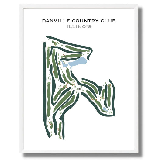 Danville Country Club, Illinois - Printed Golf Course