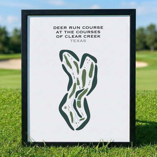 Deer Run Course at The Courses of Clear Creek, Texas - Printed Golf Courses