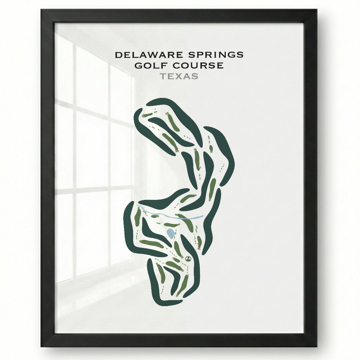 Delaware Springs Golf Course, Texas - Printed Golf Course