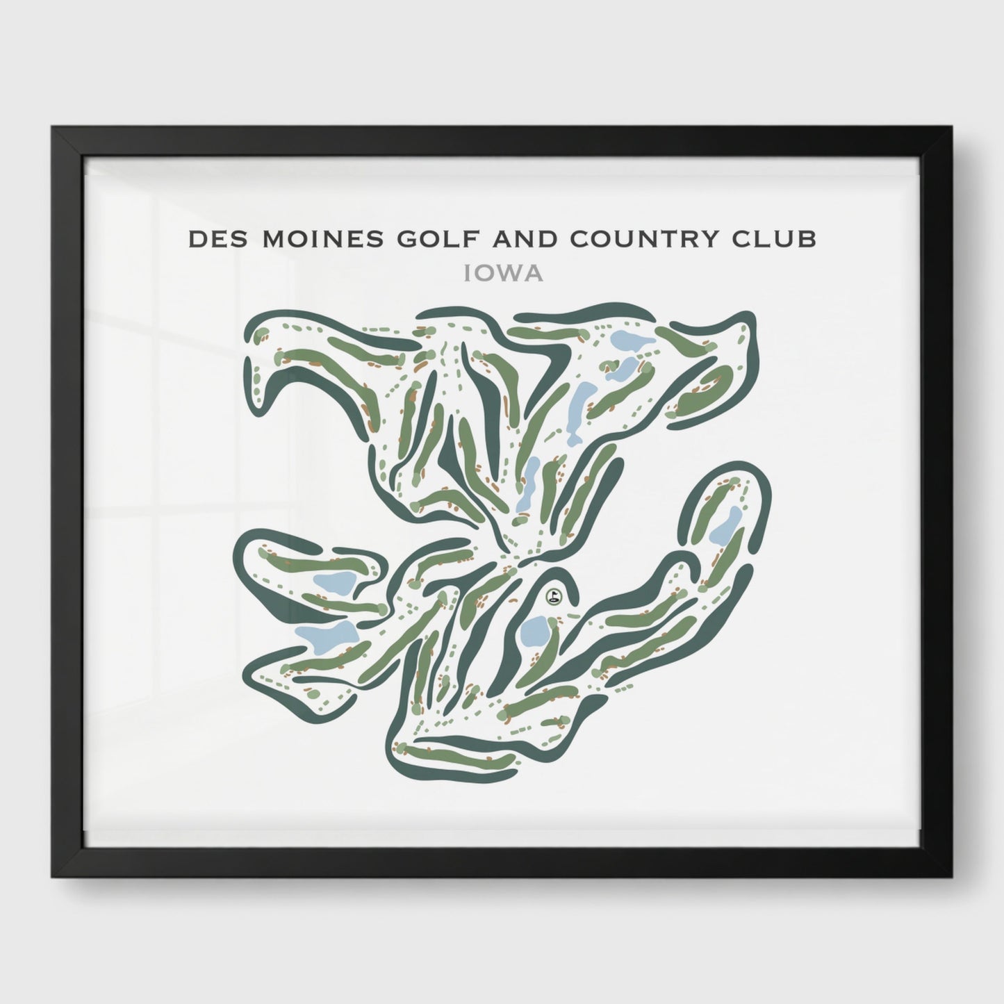 Des Moines Golf & Country Club, Iowa - Printed Golf Courses