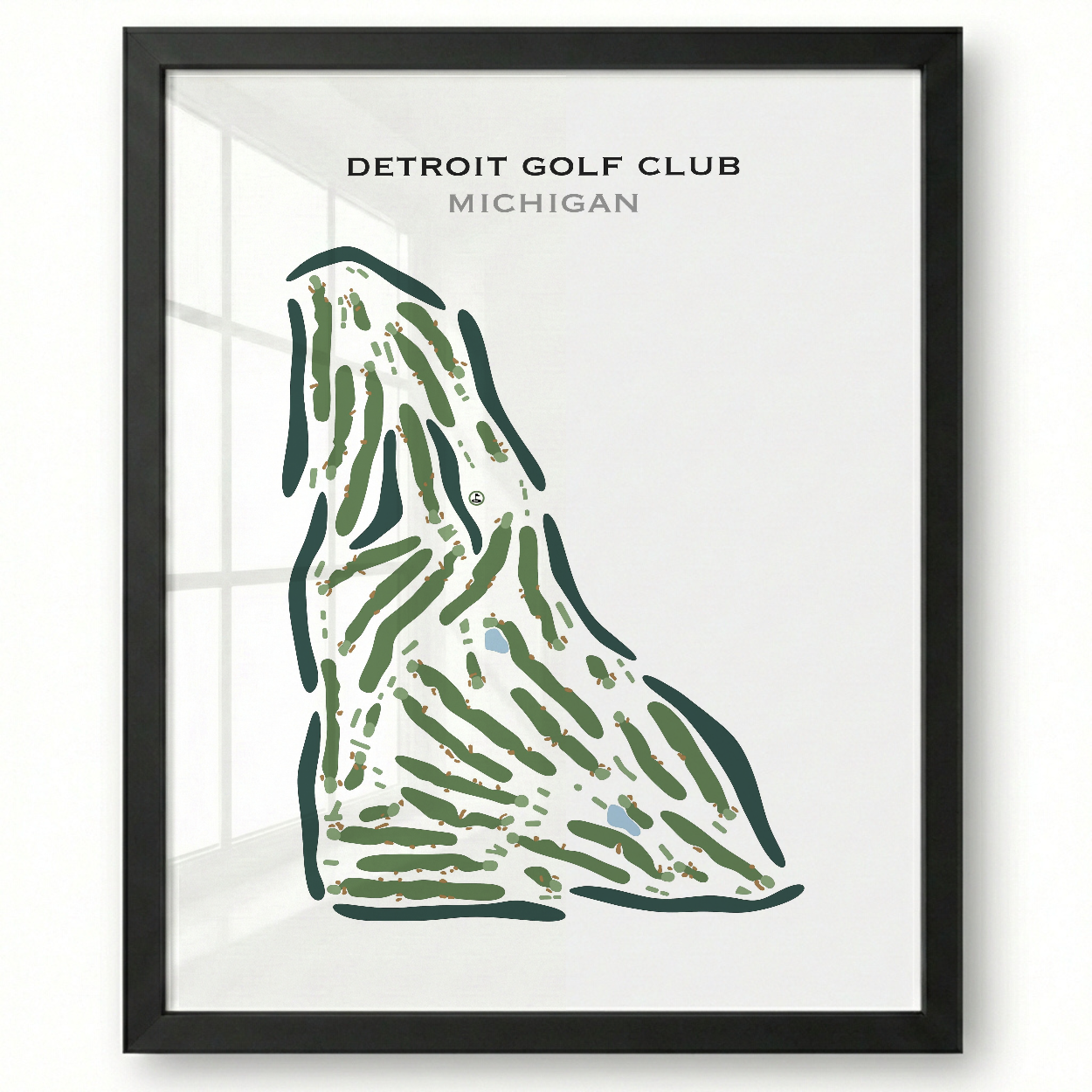 Detroit Golf Club, Michigan - Printed Golf Course