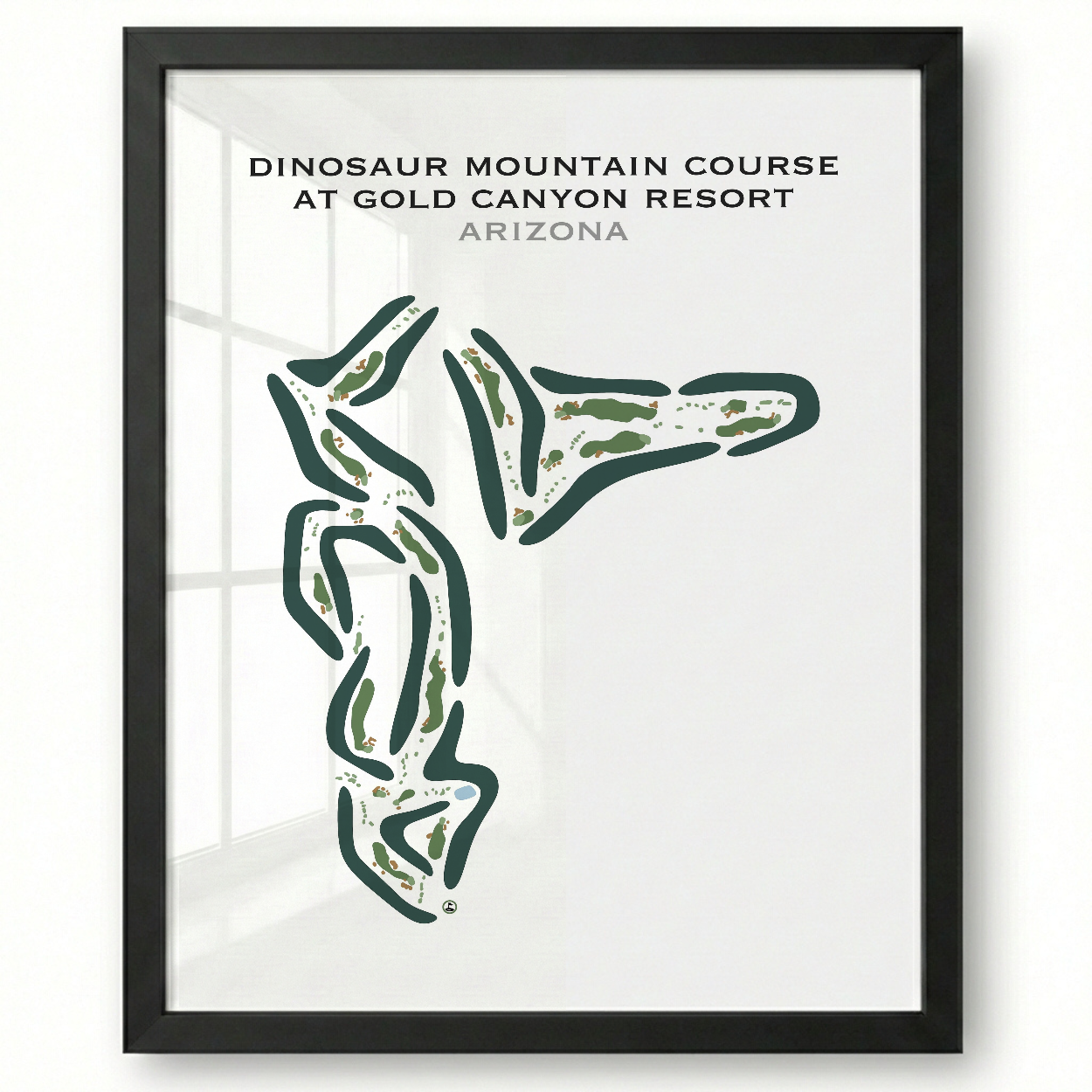 Dinosaur Mountain Golf Course at Gold Canyon Golf Resort, Arizona - Printed Golf Courses