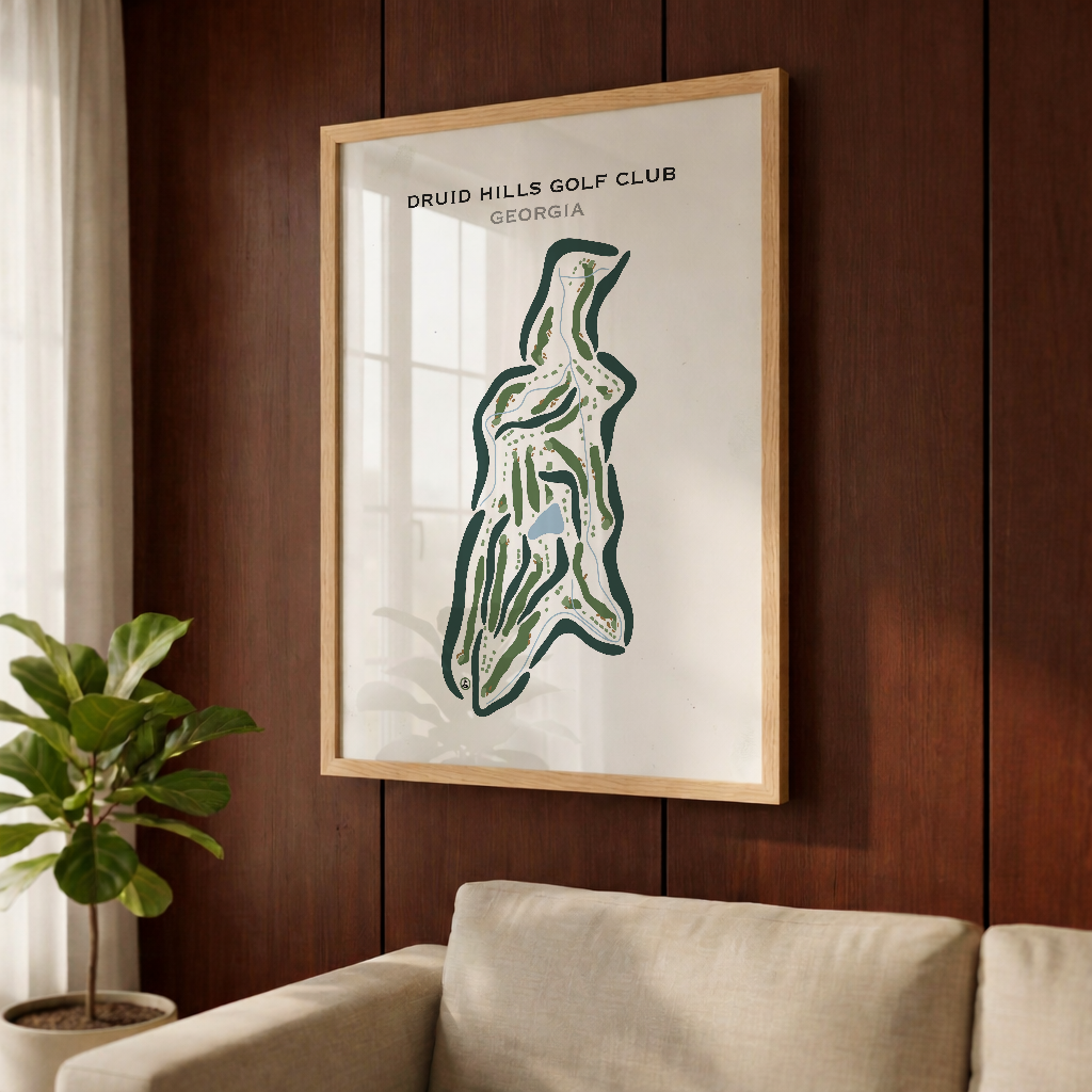 Druid Hills Golf Club, Georgia - Printed Golf Courses