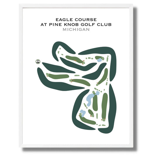 Eagle Course at Pine Knob Golf Club, Clarkston, Michigan - Printed Golf Courses