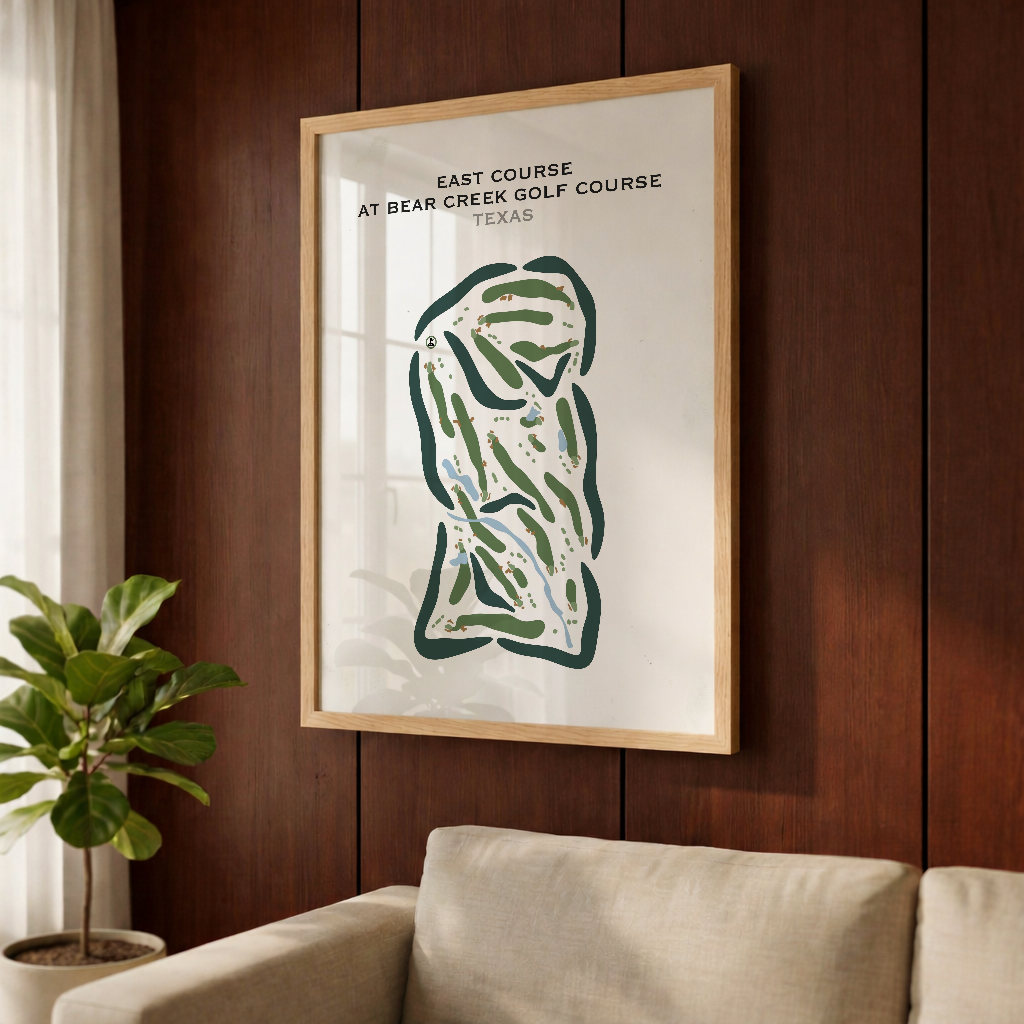 East Course at Bear Creek Golf Club, Texas - Printed Golf Courses