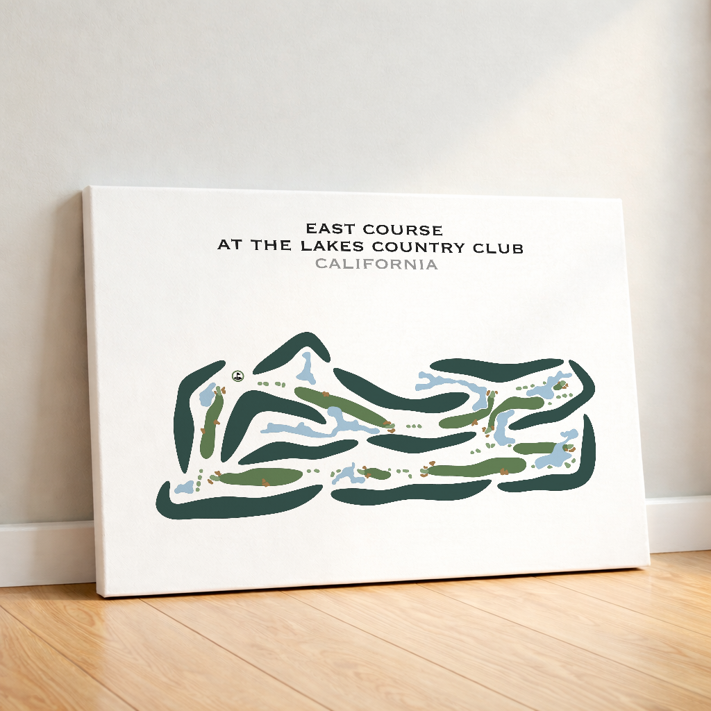 East Course at Lakes Country Club, California - Printed Golf Courses
