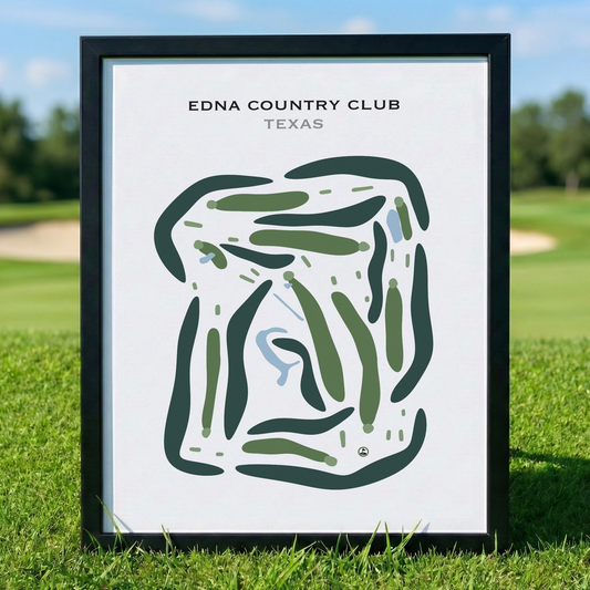 Edna Country Club, Texas - Printed Golf Courses