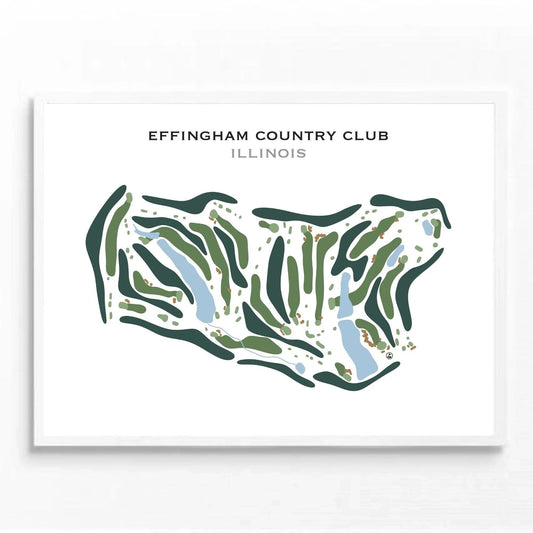 Effingham Country Club, Illinois - Printed Golf Course