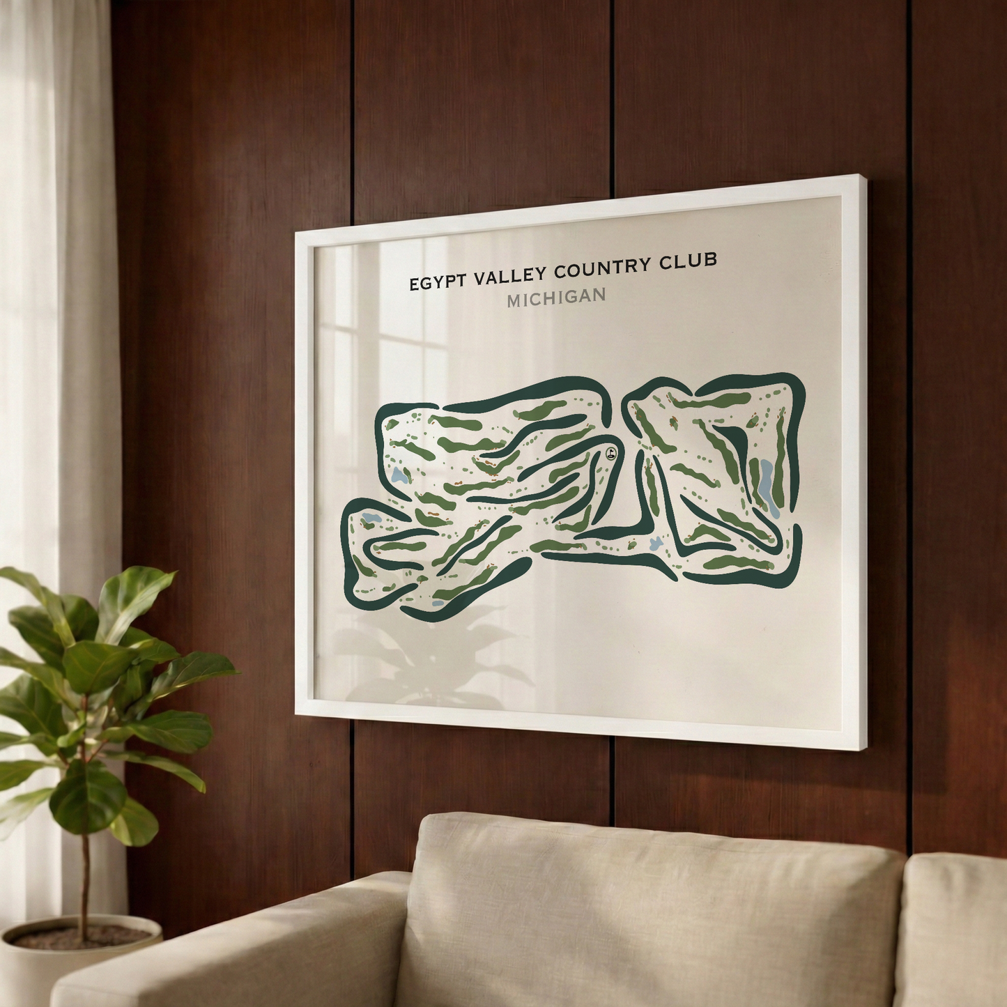 Egypt Valley Country Club, Michigan - Printed Golf Courses