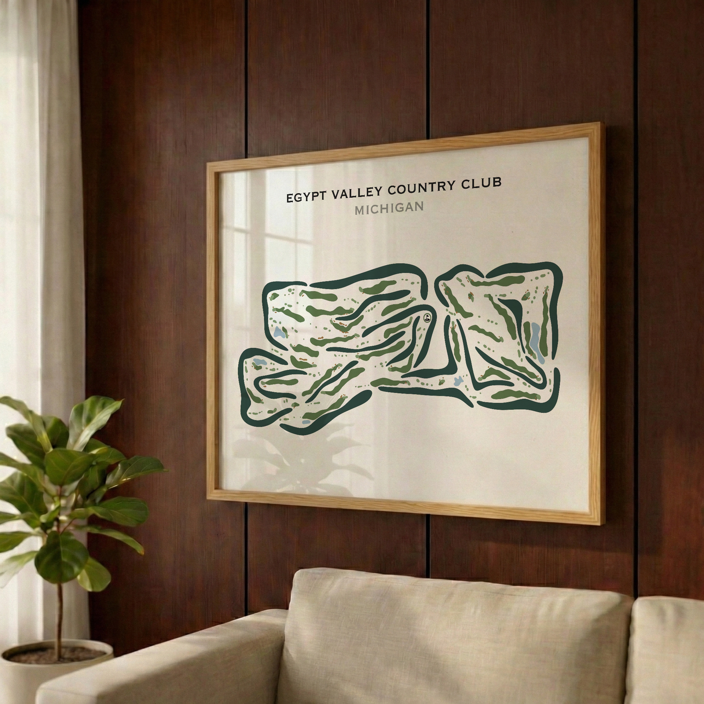 Egypt Valley Country Club, Michigan - Printed Golf Courses
