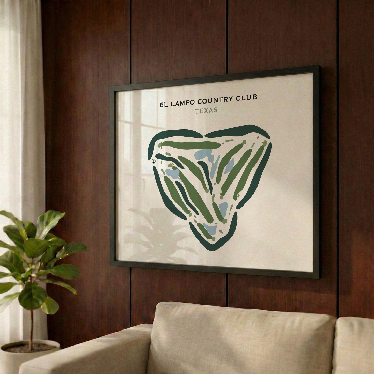 El Campo Country Club, Texas - Printed Golf Courses