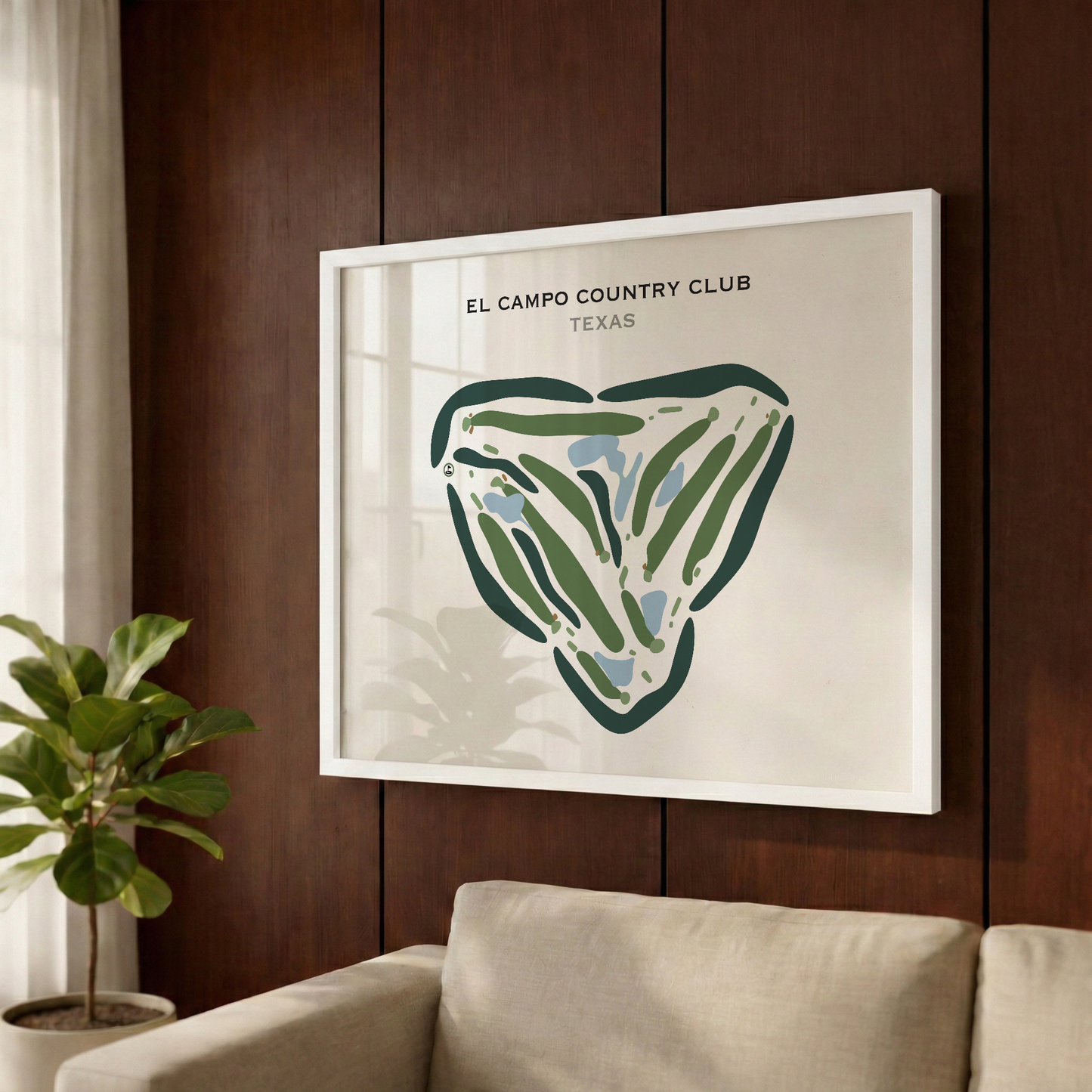 El Campo Country Club, Texas - Printed Golf Courses