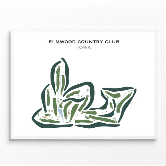 Elmwood Country Club, Iowa - Printed Golf Courses