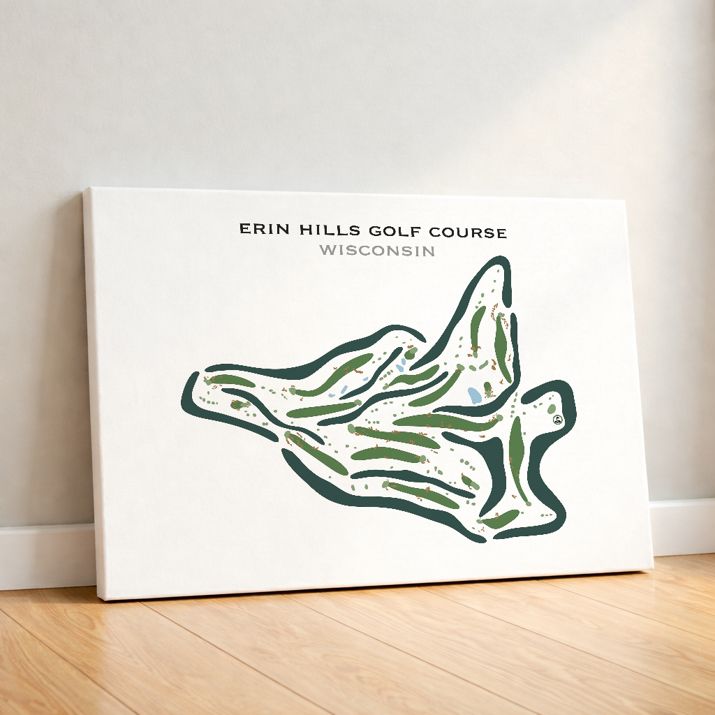 Erin Hills Golf Course Hartford, Wisconsin - Printed Golf Courses