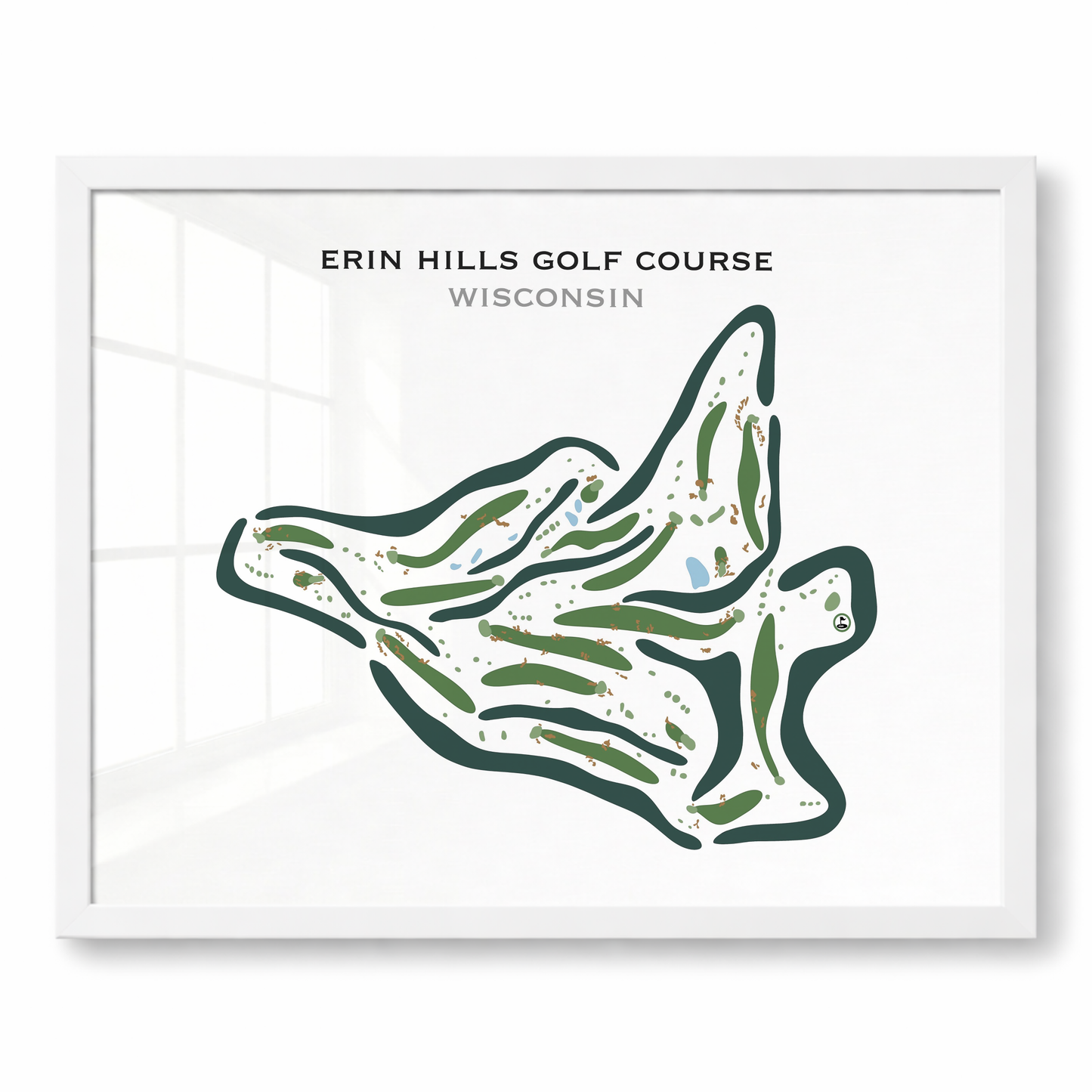 Erin Hills Golf Course Hartford, Wisconsin - Printed Golf Courses