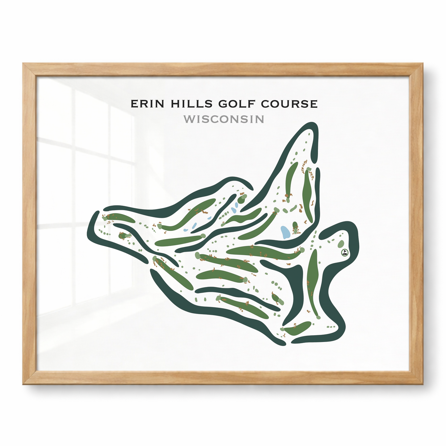 Erin Hills Golf Course Hartford, Wisconsin - Printed Golf Courses