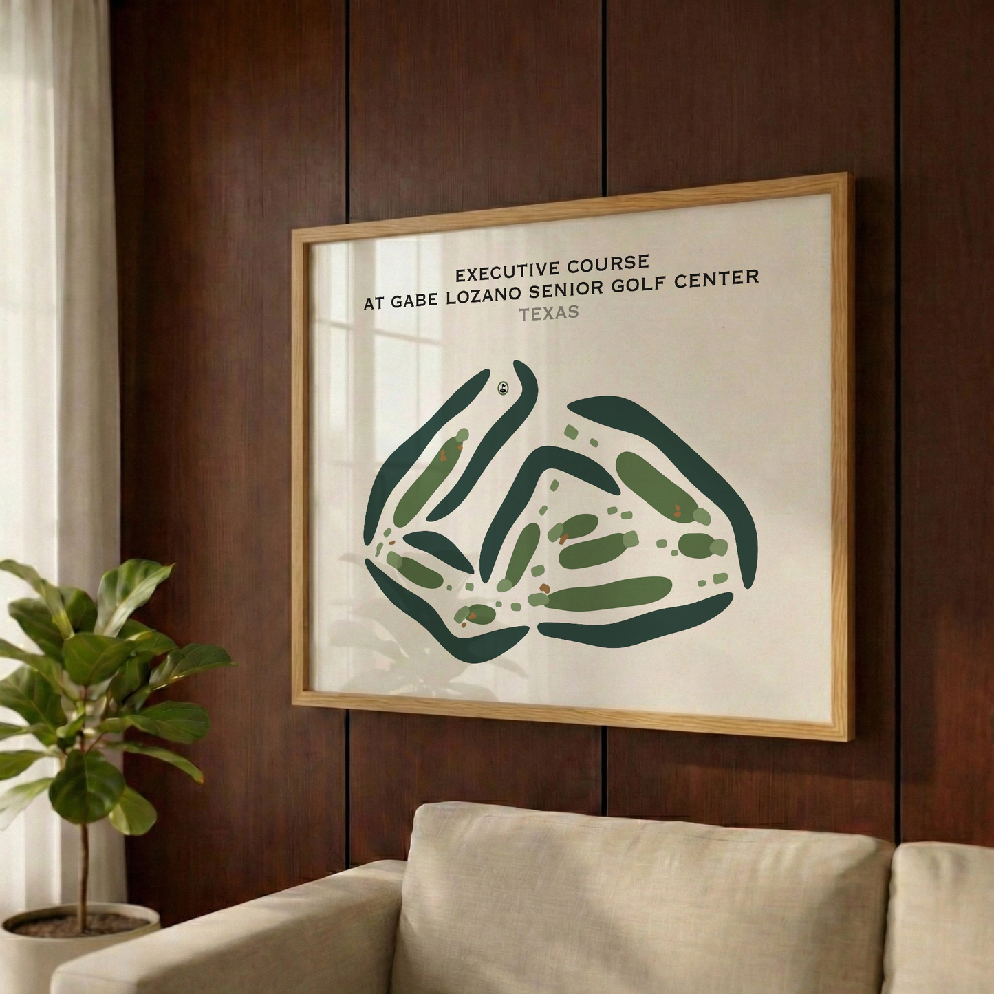 Executive Course at Gabe Lozano Senior Golf Center, Texas - Printed Golf Courses