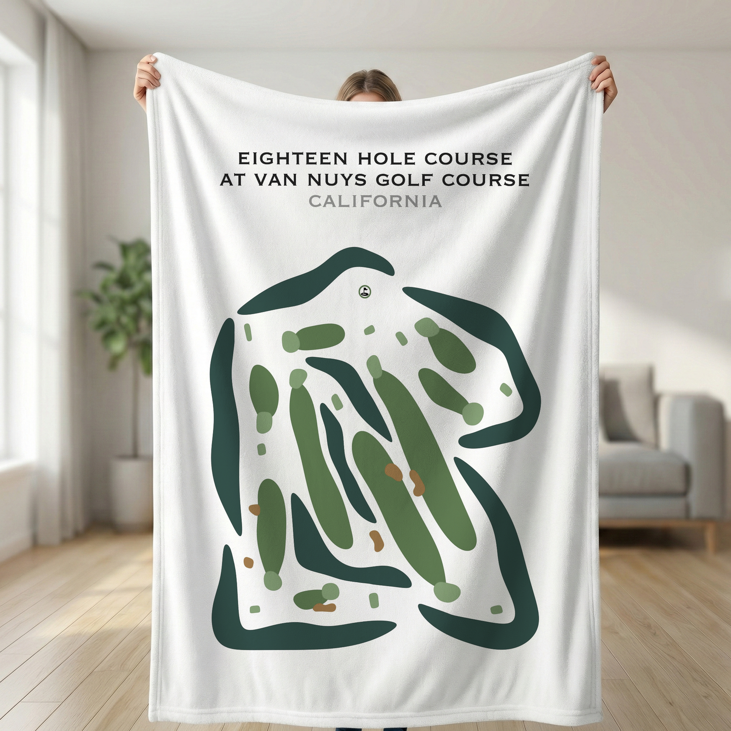 Executive Course at Van Nuys Golf Course, California - Printed Golf Courses