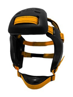 Wrestling Headgear, Adult Earguard XP-4 (Extra Rear Pad)-Black & Blue Straps