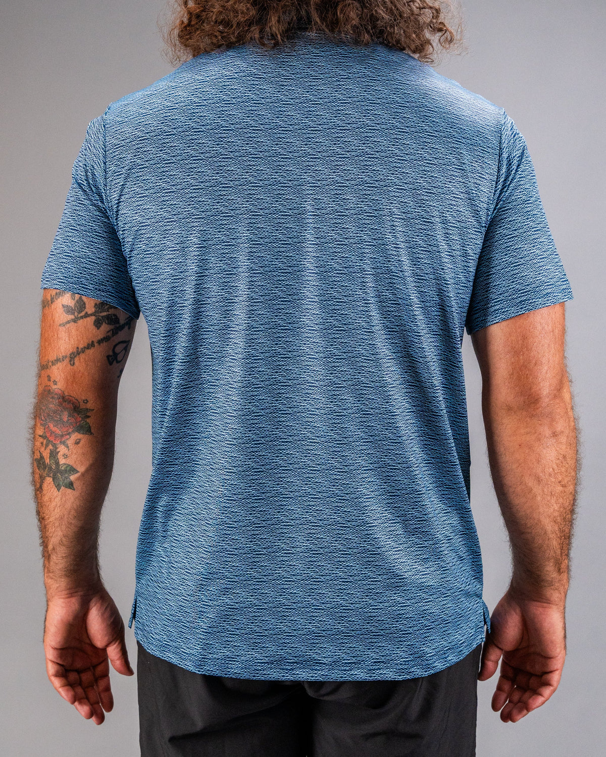 Squiggle Blue Golf Polo