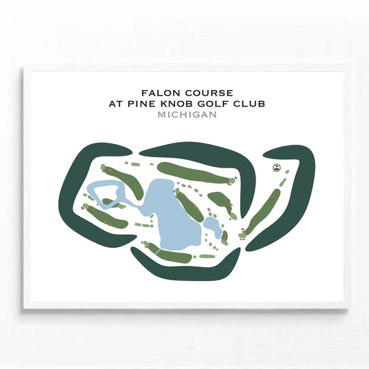 Falon Course at Pine Knob Golf Club, Clarkston, Michigan - Printed Golf Courses