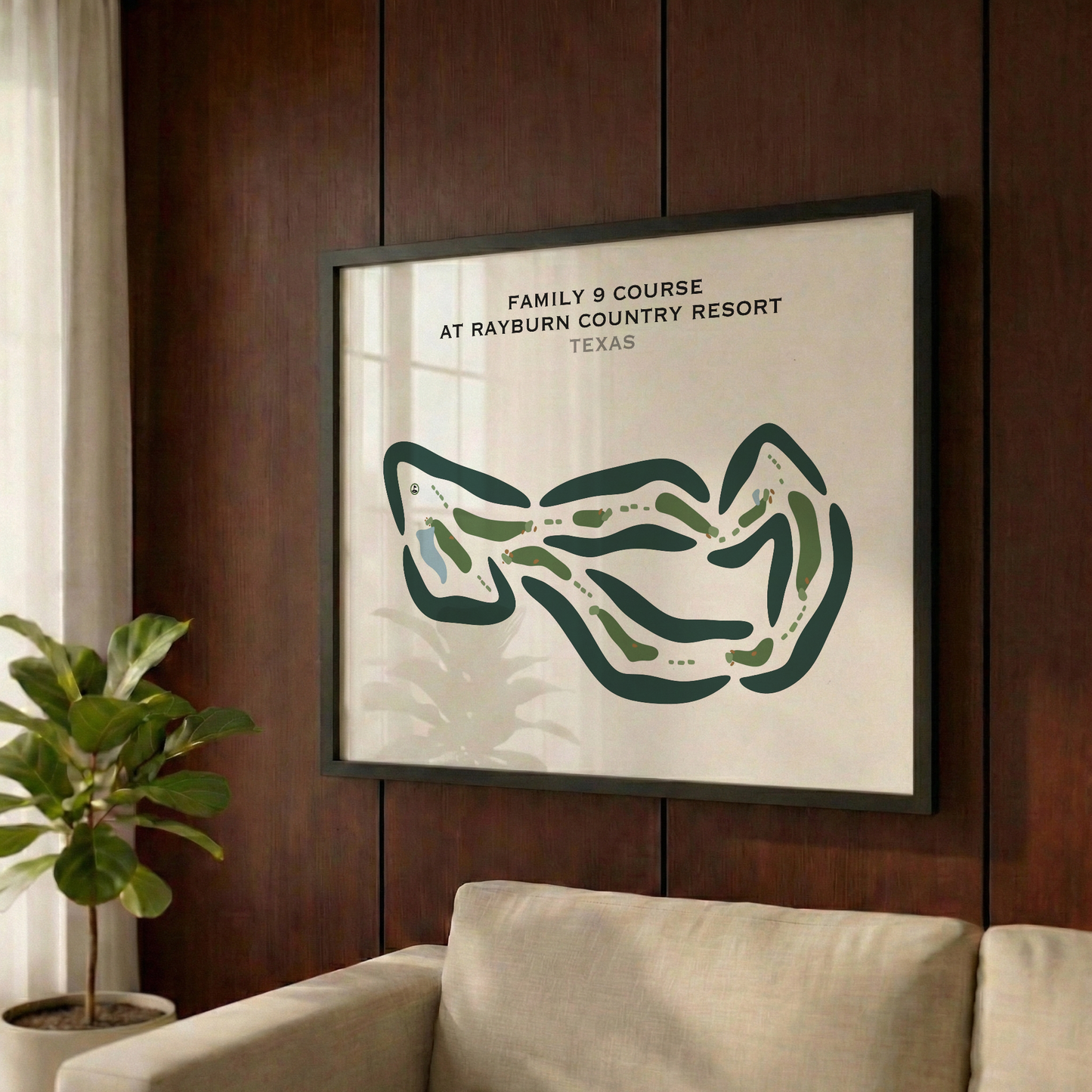 Family 9 Course at Rayburn Country Resort, Texas - Printed Golf Courses