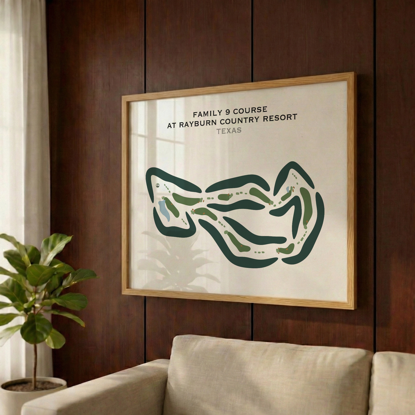 Family 9 Course at Rayburn Country Resort, Texas - Printed Golf Courses