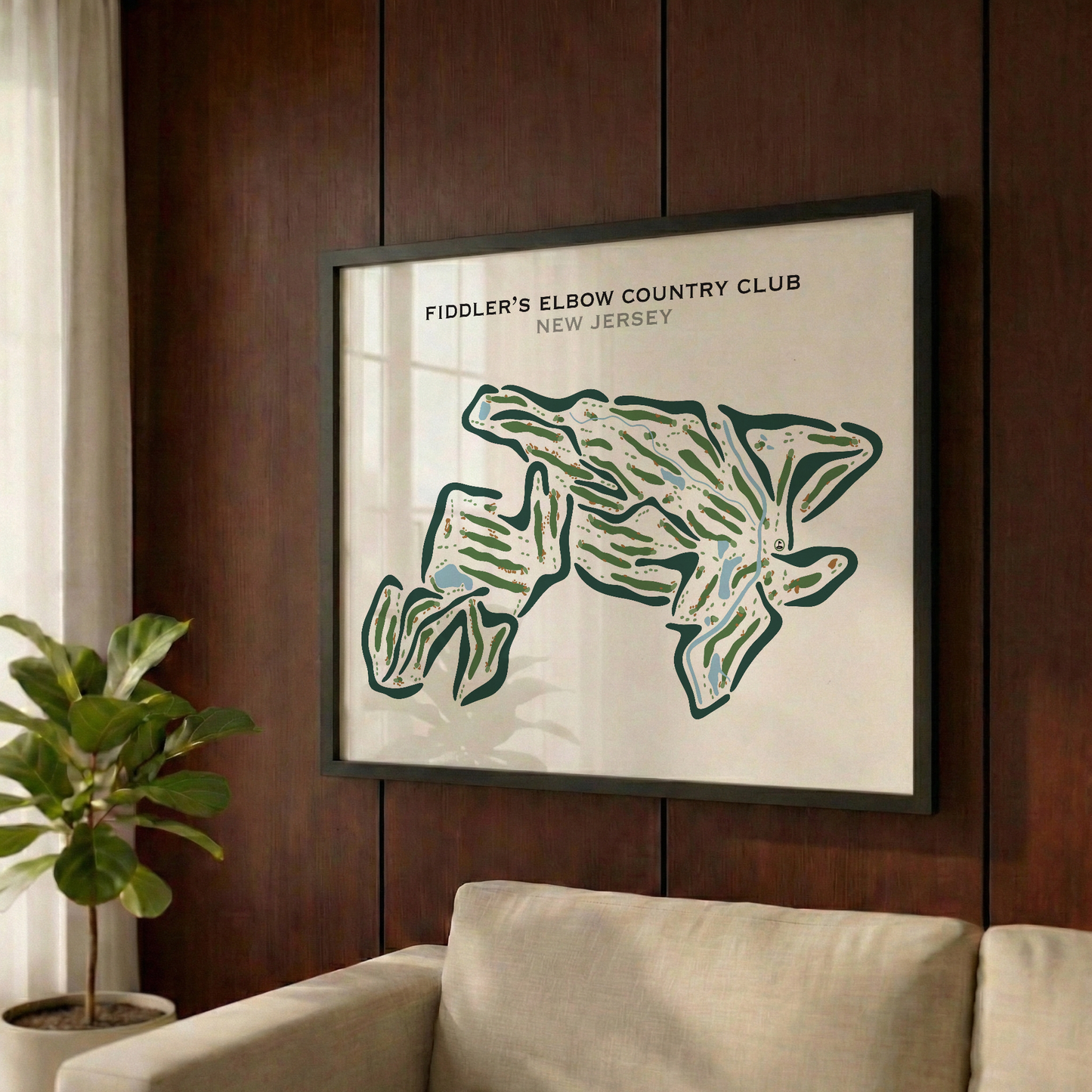 Fiddler's Elbow Country Club, New Jersey - Printed Golf Courses