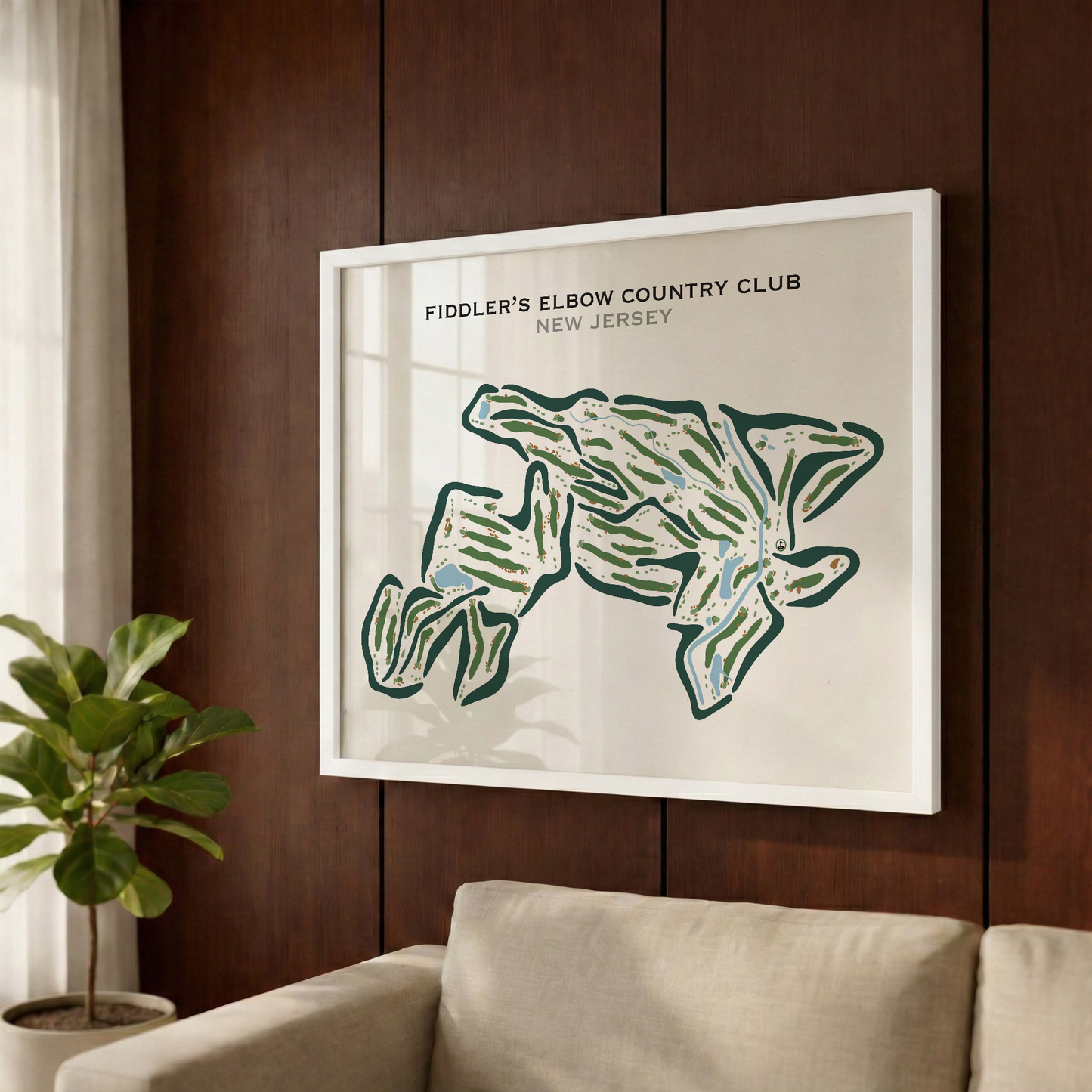Fiddler's Elbow Country Club, New Jersey - Printed Golf Courses