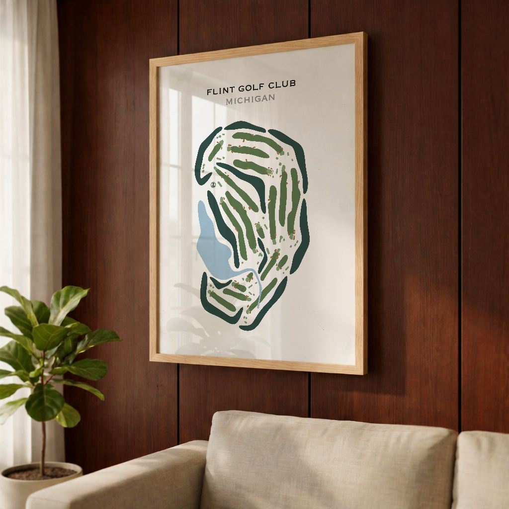 Flint Golf Club, Michigan - Printed Golf Courses