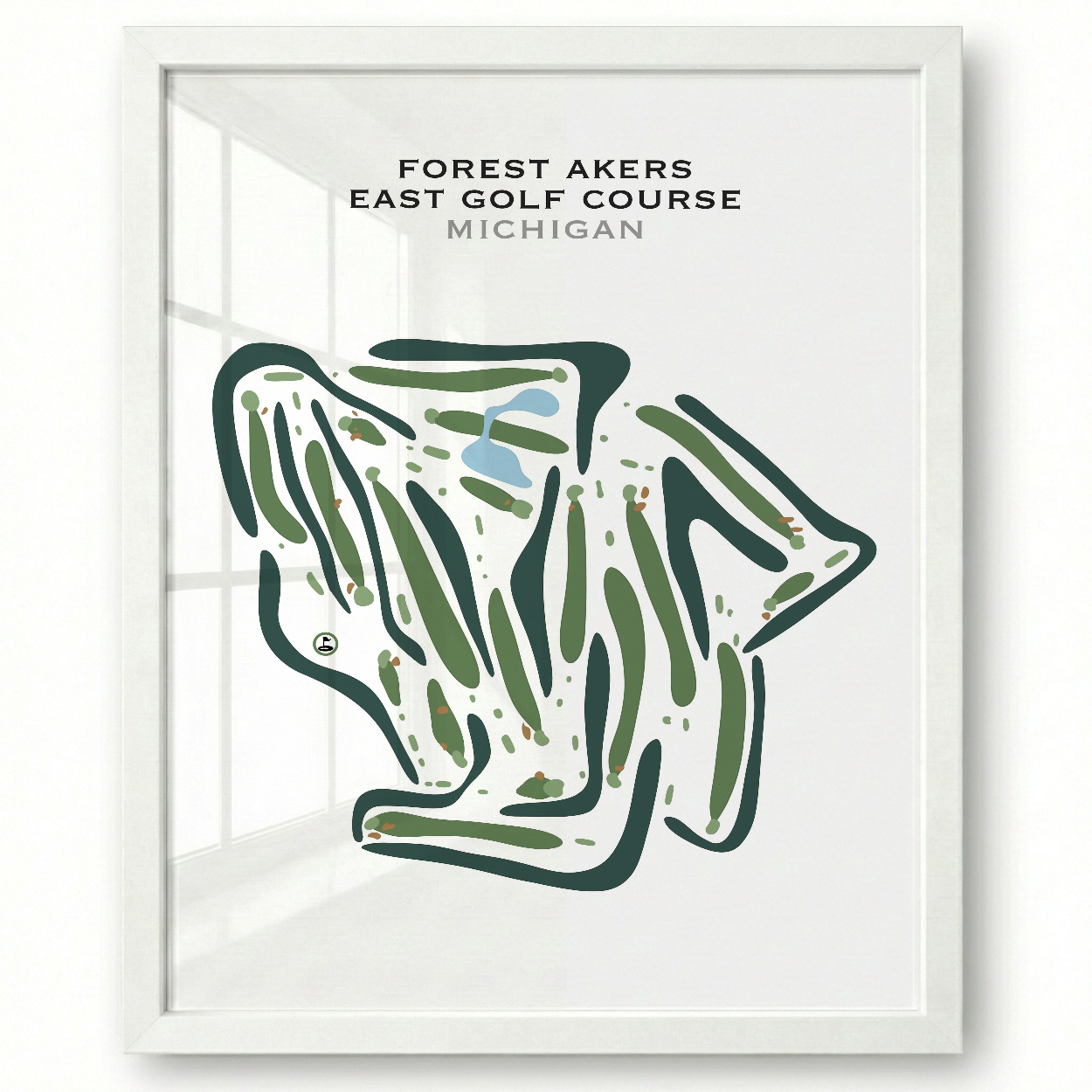 Forest Akers East Golf Course, Michigan - Printed Golf Courses