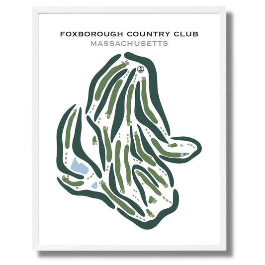Foxborough Country Club, Massachusetts - Printed Golf Courses
