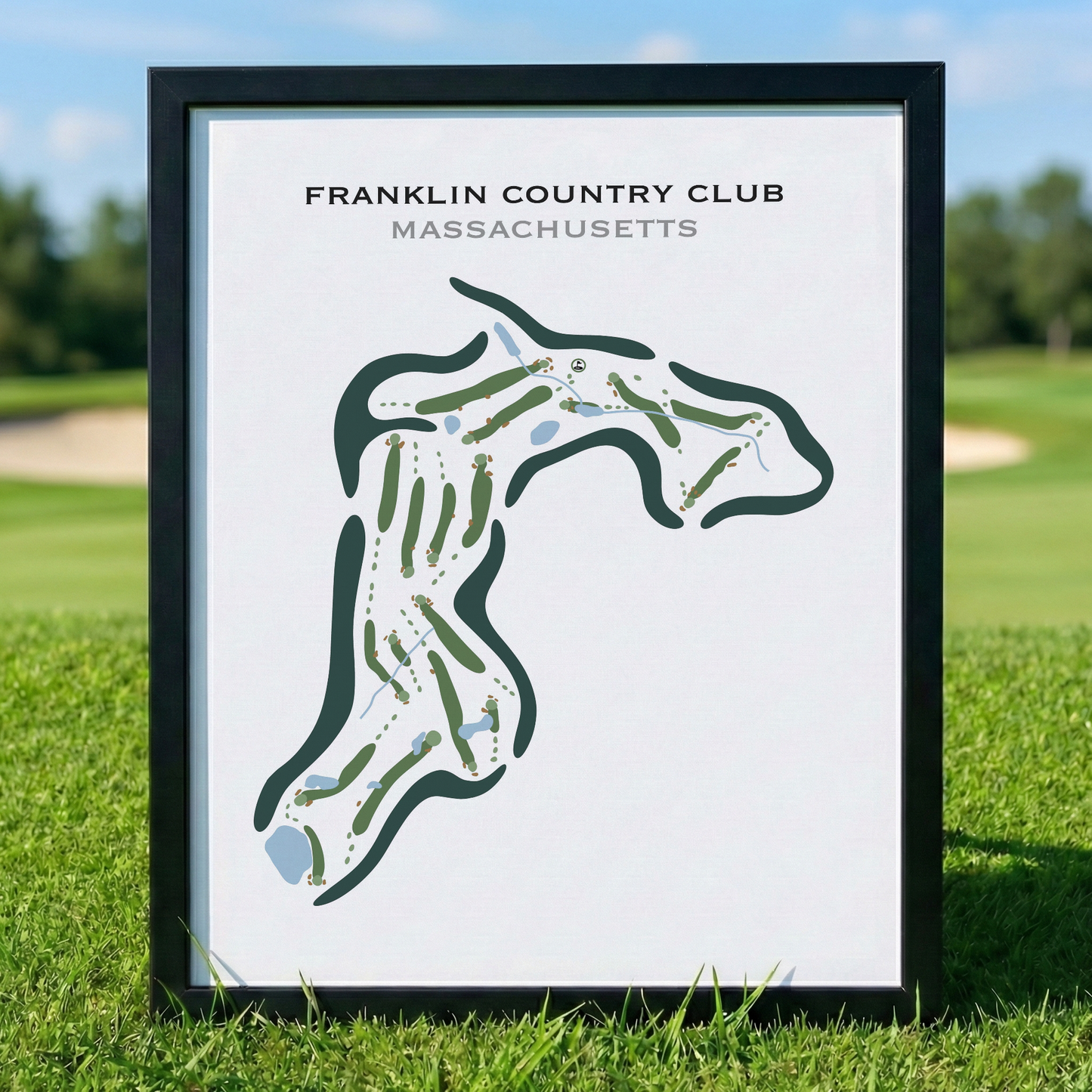 Franklin Country Club, Massachusetts - Printed Golf Courses