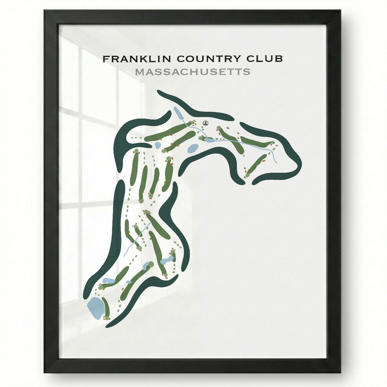 Franklin Country Club, Massachusetts - Printed Golf Courses