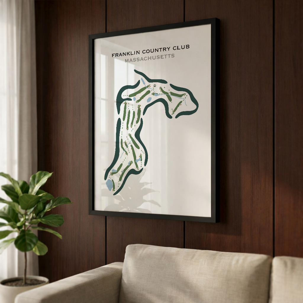Franklin Country Club, Massachusetts - Printed Golf Courses