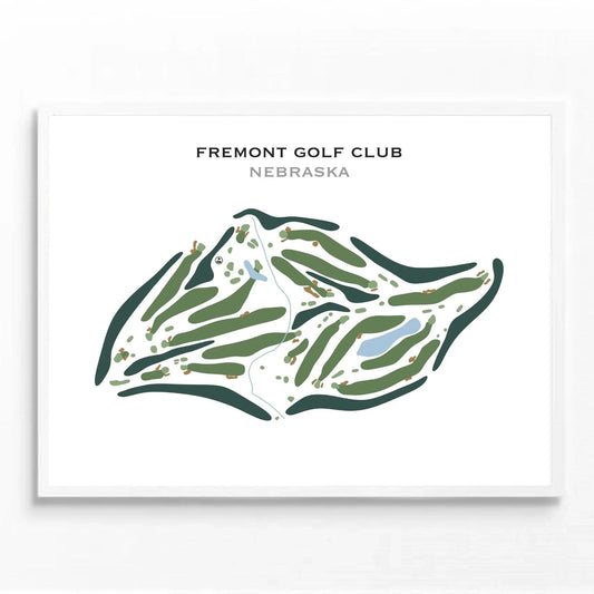 Fremont Golf Club, Nebraska - Printed Golf Course