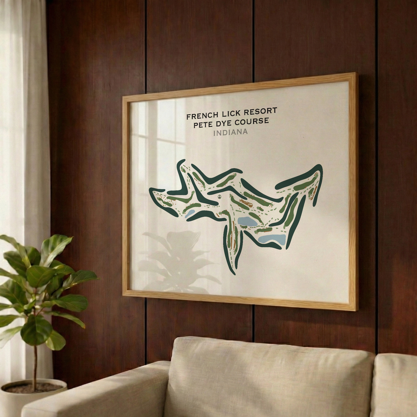 French Lick Resort, The Pete Dye Course, Indiana - Printed Golf Course
