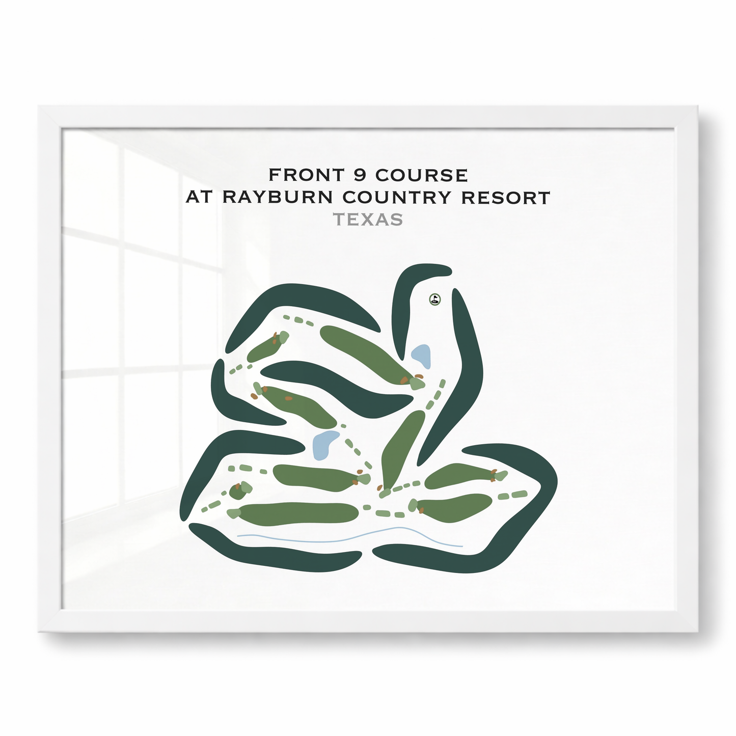 Front 9 Course at Rayburn Country Resort, Texas - Printed Golf Courses