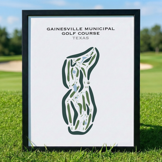 Gainesville Municipal Golf Course, Texas - Printed Golf Courses