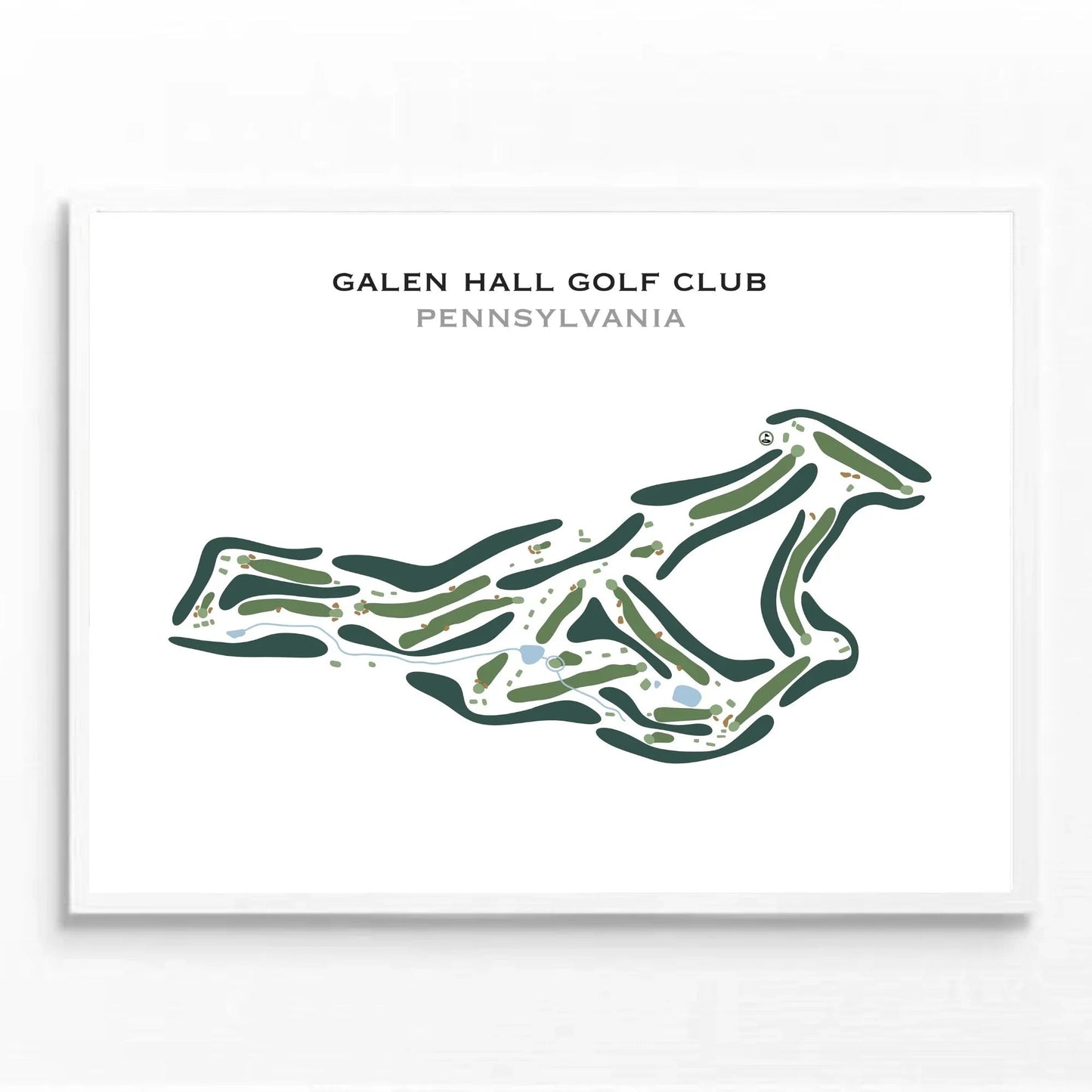Galen Hall Golf Club, Pennsylvania - Printed Golf Course
