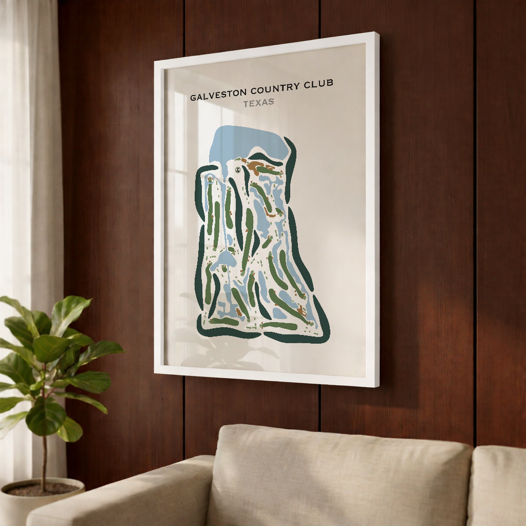 Galveston Country Club, Texas - Printed Golf Courses