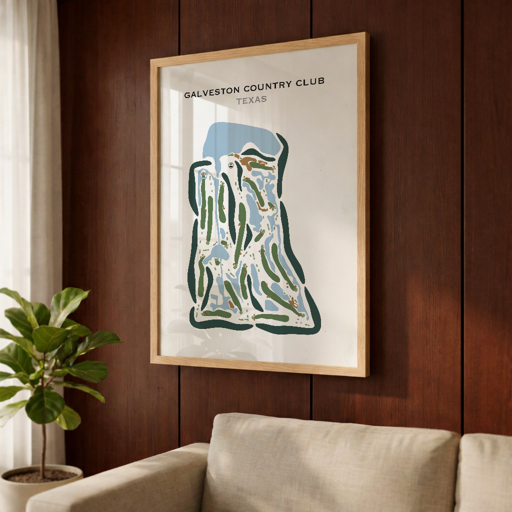 Galveston Country Club, Texas - Printed Golf Courses
