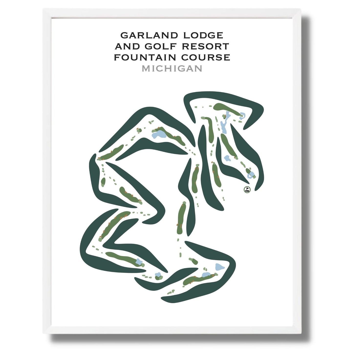 Garland Lodge & Golf Resort - Fountains Course, Michigan - Printed Golf Courses