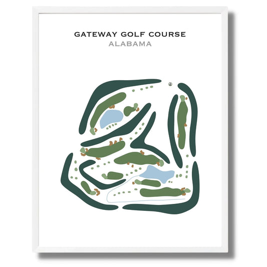 Gateway Golf Course, Alabama - Printed Golf Courses