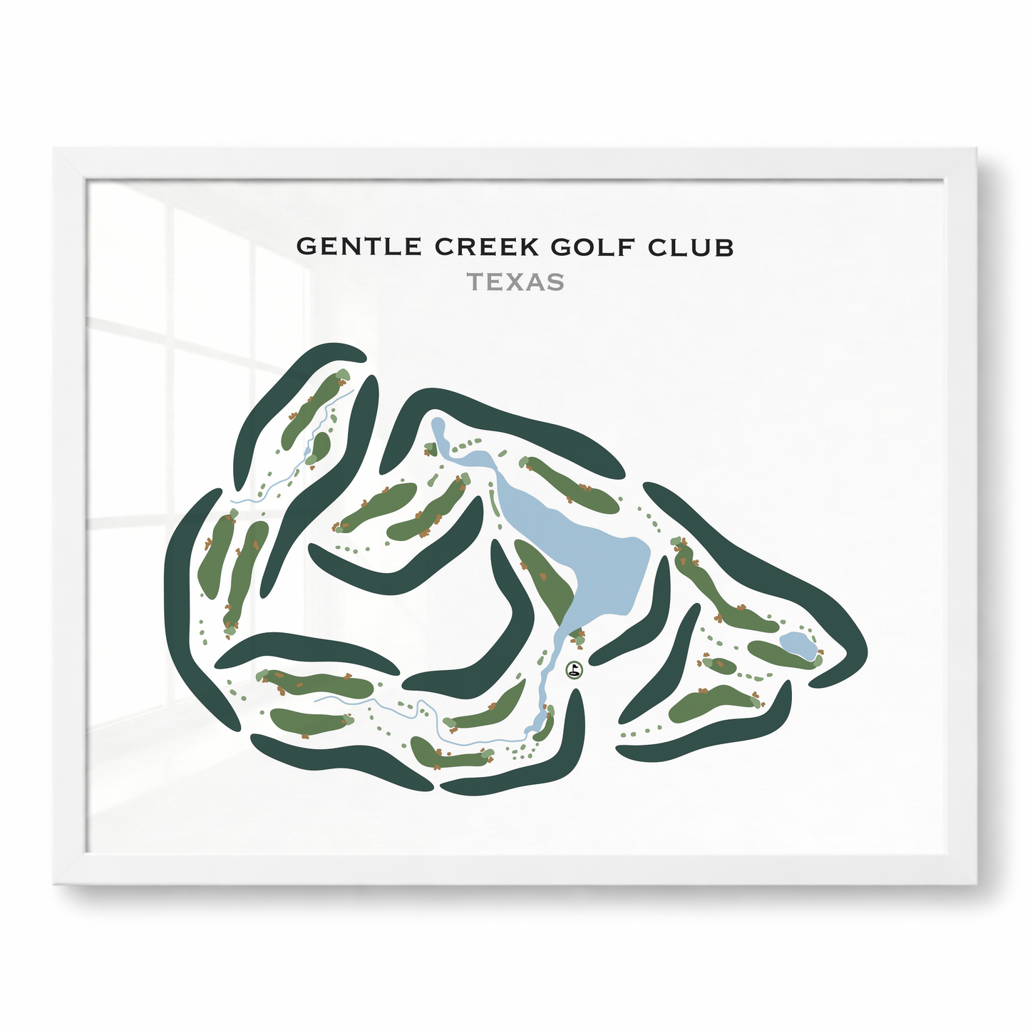 Gentle Creek Country Club, Texas - Printed Golf Courses