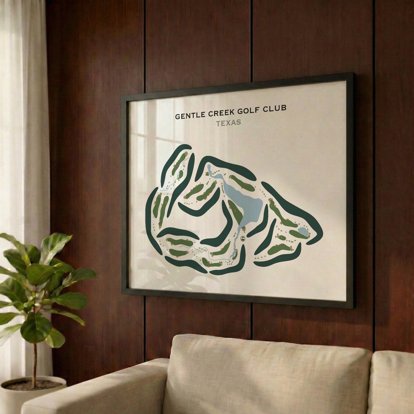 Gentle Creek Country Club, Texas - Printed Golf Courses