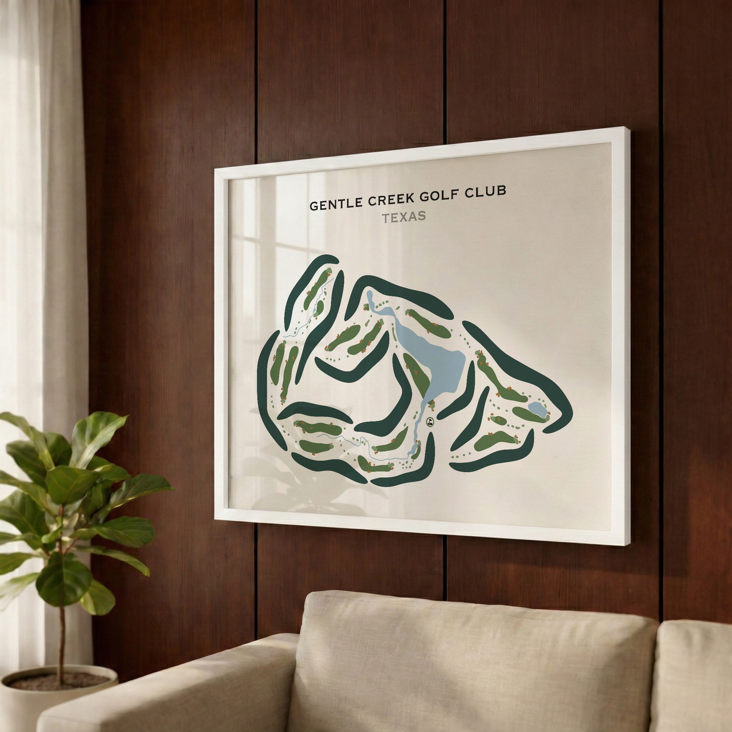 Gentle Creek Country Club, Texas - Printed Golf Courses