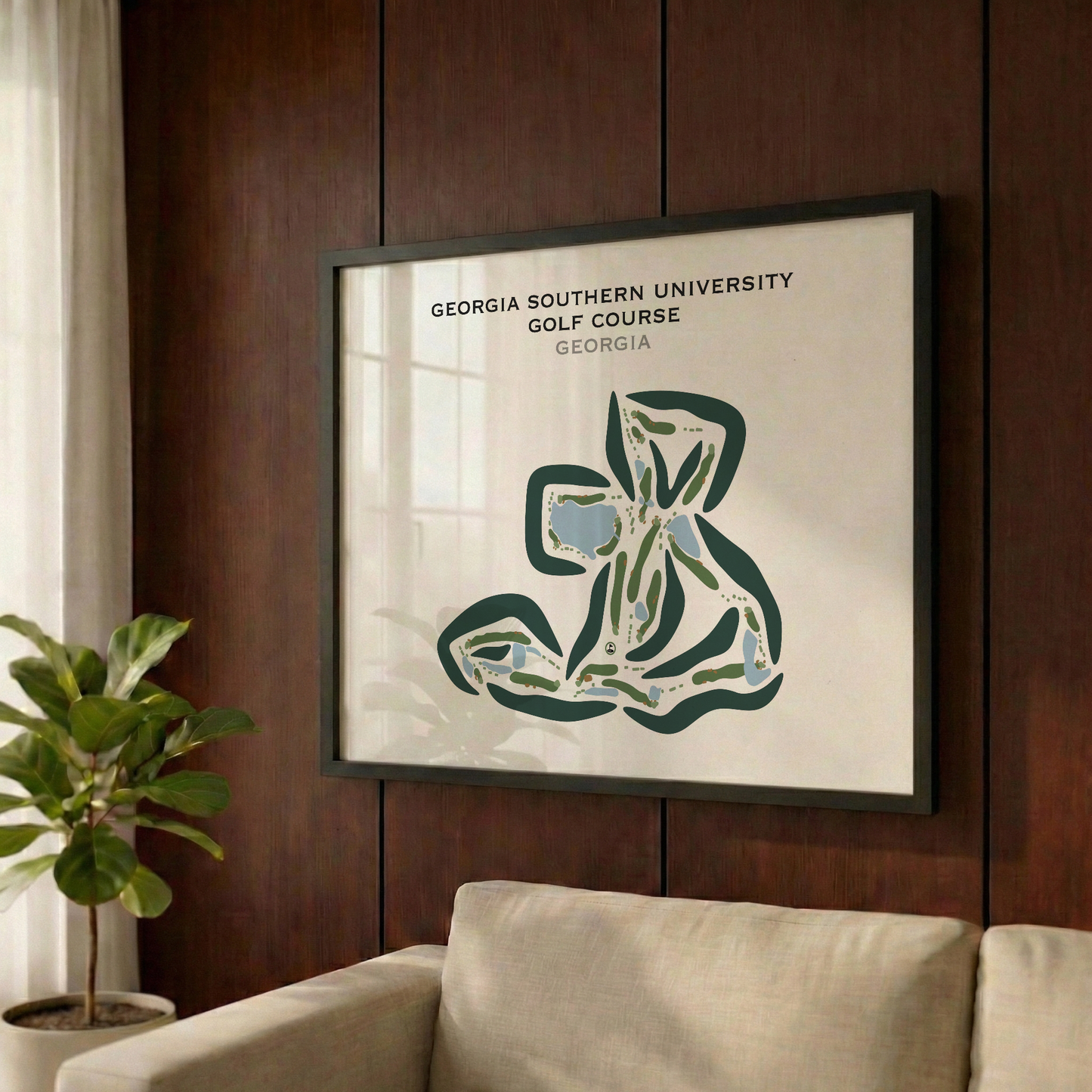 Georgia Southern University Golf Course, Georgia - Printed Golf Courses