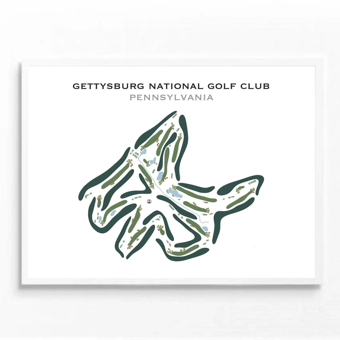 Gettysburg National Golf Club, Pennsylvania - Printed Golf Course